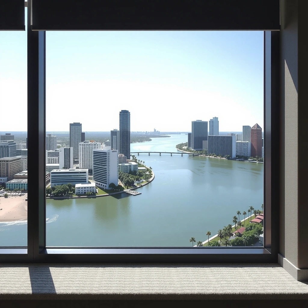 Вид из офиса на Майами